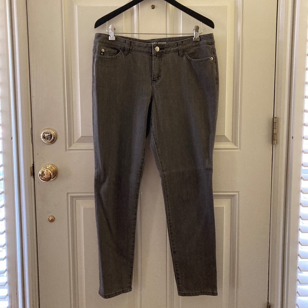Michael Kors Straight Leg Jeans/Gray-Green/Size 10/Style 11818/NEW/NEVER WORN!